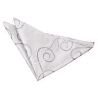 Scroll Silver Handkerchief / Pocket Square