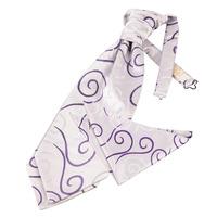 Scroll Purple Scrunchie Cravat 2 pc. Set
