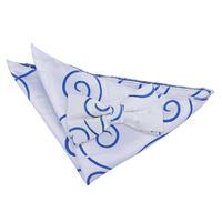 scroll white royal blue bow tie 2 pc set