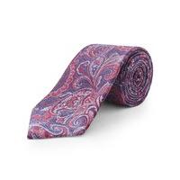 Scott & Taylor Red & Blue Paisley Jacquard Tie 0 RED