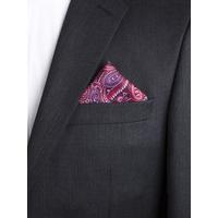 Scott & Taylor Red Paisley Pocket Square 0 RED