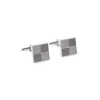 Scott & Taylor Multi Grey Quarters Square Cufflinks 0 Grey