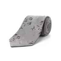 Scott & Taylor Grey Jacquard Floral Tie 0 Grey