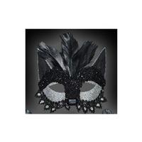 Scream Machine Cat Masquerade Mask - Black