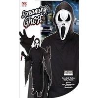 Screaming Ghost Costume Small For Halloween Living Dead Fancy Dress