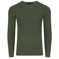 scout crew neck knitted jumper in khaki dissident