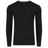 scout crew neck knitted jumper in black dissident