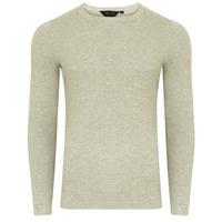 Scout Crew Neck Knitted Jumper in Oatgrey Marl - Dissident