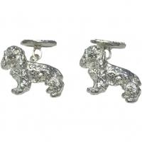 schoffel cufflinks pewter spaniel one size