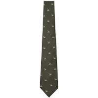 Schoffel Silk Tie, Dark Olive / Woodcock, One Size