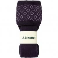 Schoffel Diamond Ladies Sock, Mulberry, Small