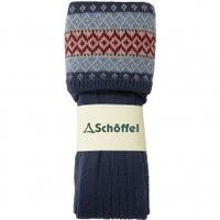 Schoffel Fairisle Ladies Sock, Blue, Medium (6-8)