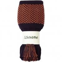 Schoffel Herringbone Sock, Aubergine/Spice, Large (10.5-12.5)