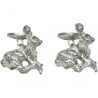 schoffel cufflinks pewter hare one size