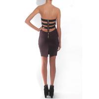 Scuba Cage Strap Bodycon Dress