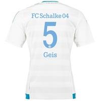 Schalke 04 Away Shirt 2015-17 White with Geis 5 printing, White