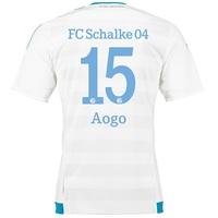 schalke 04 away shirt 2015 17 white with aogo 15 printing white