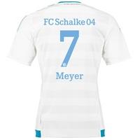 Schalke 04 Away Shirt 2015-17 White with Meyer 7 printing, White