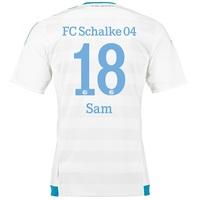 Schalke 04 Away Shirt 2015-17 White with Sam 18 printing, White