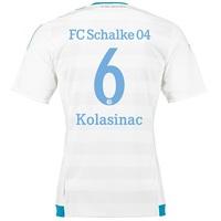 Schalke 04 Away Shirt 2015-17 White with Kolasinac 6 printing, White