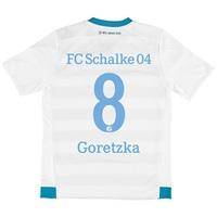 schalke 04 away shirt 2015 17 kids white with goretzka 8 printing whit ...