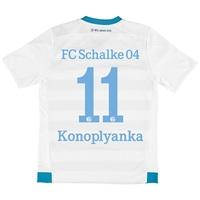 schalke 04 away shirt 2015 17 kids white with konoplayanka 11 printi w ...
