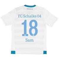 schalke 04 away shirt 2015 17 kids white with sam 18 printing white