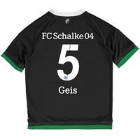 schalke 04 third shirt 2015 17 kids grey with geis 5 printing grey