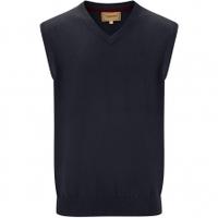 Schoffel Cotton/Cashmere Sleeveless V Neck, Navy, Large