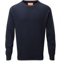 Schoffel Cotton/Cashmere Crew Neck Jumper, Navy, Small