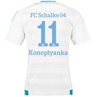 schalke 04 away shirt 2015 17 white with konoplayanka 11 printing whit ...