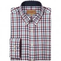 Schoffel Brancaster Shirt, Sky Blue Check, 18.5