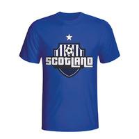 scotland country logo t shirt blue