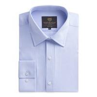 Scott & Taylor Light Blue Sateen Stripe Regular Fit Shirt 18.5 Light Blue