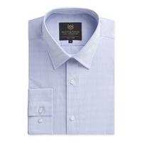 Scott & Taylor Blue Check Regular Fit Shirt 14 Blue