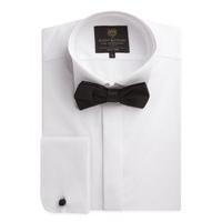 Scott & Taylor White Wing Collar Shirt & Bow Tie Set 15 White