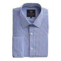 Scott & Taylor Blue Multi Stripe Shirt 15.5 Blue