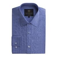 Scott & Taylor Blue Prince of Wales Check Shirt 15 Blue