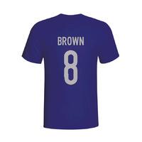 scott brown scotland hero t shirt navy kids