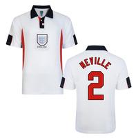 score draw england world cup 1998 home shirt neville 2