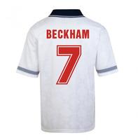 Score Draw England World Cup 1990 Home Shirt (Beckham 7)