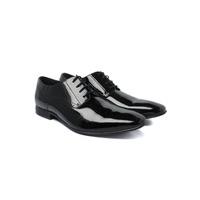 scott taylor patent black leather dress shoe 11 black