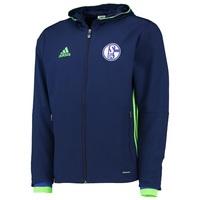 schalke 04 training presentation jacket dark blue blue