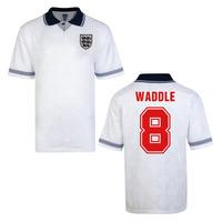 Score Draw England World Cup 1990 Home Shirt (Waddle 8)