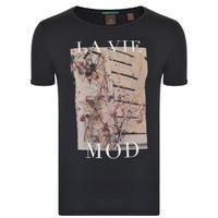 scotch and soda motif t shirt