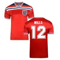 Score Draw England World Cup 1982 Away Shirt (Mills 12)