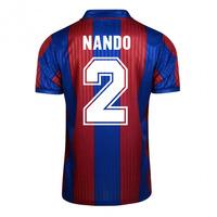 score draw barcelona 1992 home shirt nando 2