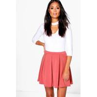 scuba box pleat skater skirt antique rose