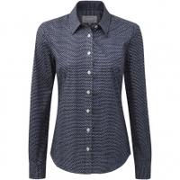 Schoffel Suffolk Ladies Shirt, Navy Dot, 8