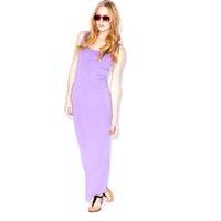 Scoop Neck Maxi Dress - lilac